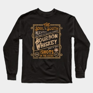 Vintage Whiskey label retro distressed Long Sleeve T-Shirt